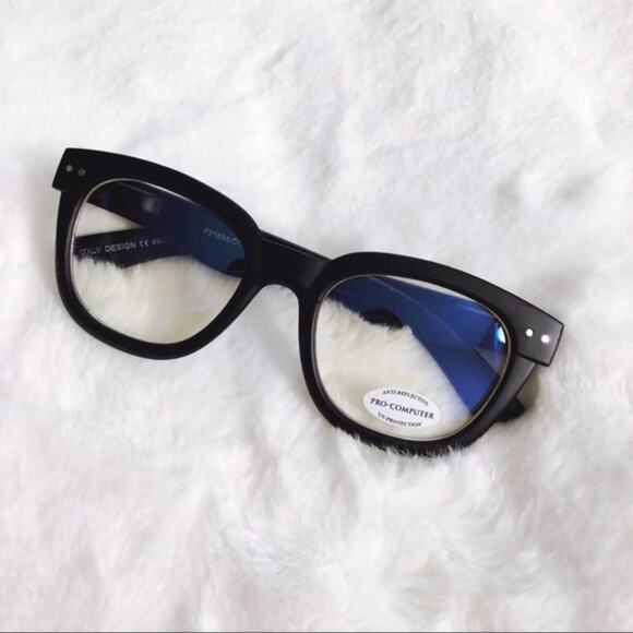 Ames Matte Black Computer Blue Light Glasses - Picture 1 of 14